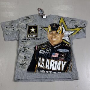 Nascar Ryan Newman Vintage US ARMY CAMO Graphic‎ T-Shirt Adult Size XL NEW NWT